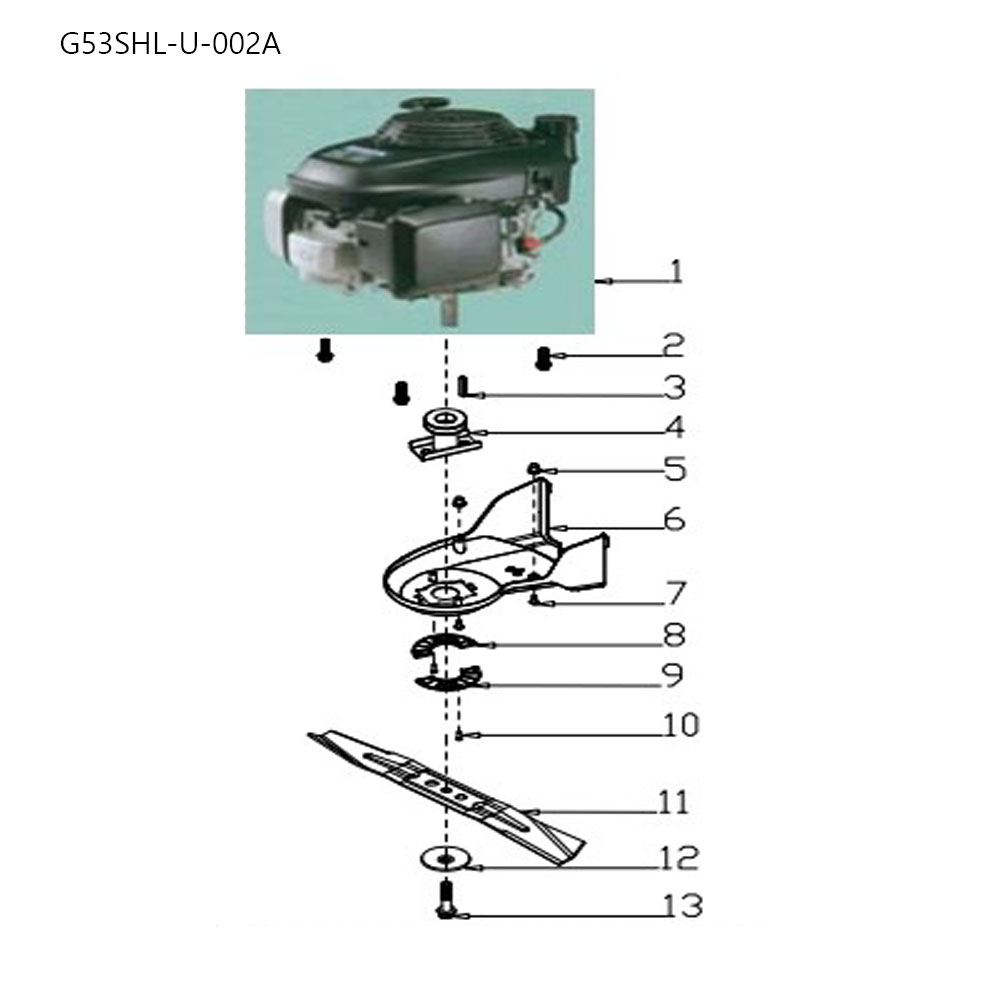 분해도-잔디깍기 G53SHL-U GCV170