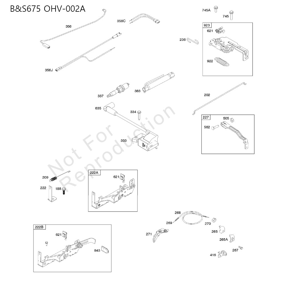 분해도 - B&S675 OHV 과수제초기 엔진 (2022)