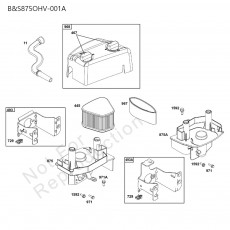 분해도 - B&S875 OHV 과수제초기 엔진 (2022)