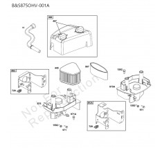 분해도 - B&S875 OHV 과수제초기 엔진 (2022)