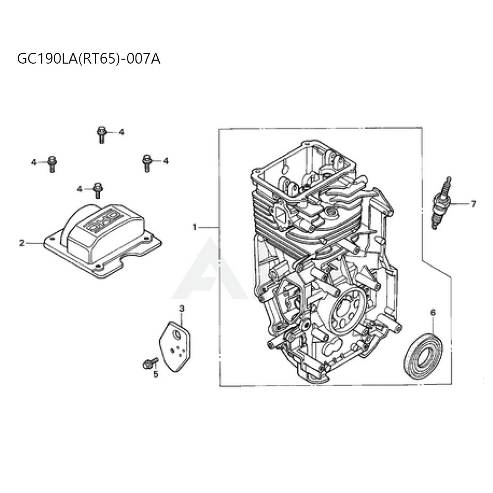 분해도 - GC190LA(RT65) 관리기 엔진 (2022)