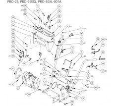 분해도-긴풀제초기 PRO-26, PRO-26EXL, PRO-30XL