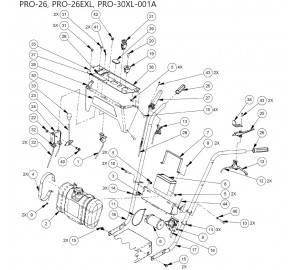 분해도-긴풀제초기 PRO-26, PRO-26EXL, PRO-30XL