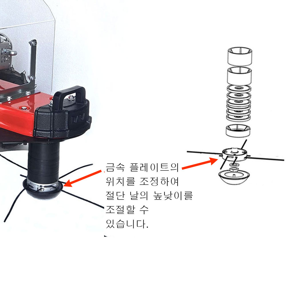 동영상-절단높이 조절방법 - 긴풀제초기 STR-60L Pro